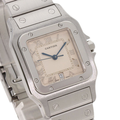 CARTIER カルティエ W20018D6 サントスガルベLM 旧ベルト 腕時計 SS メンズ 中古