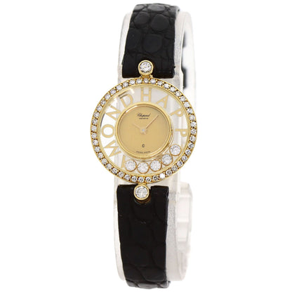 Chopard ショパール 20/3926/12 ハッピーダイヤモンド 腕時計 K18YG レディース 中古