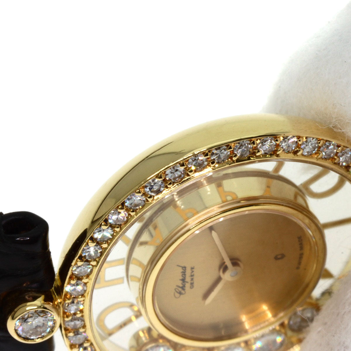 Chopard ショパール 20/3926/12 ハッピーダイヤモンド 腕時計 K18YG レディース 中古