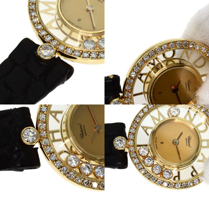 Chopard ショパール 20/3926/12 ハッピーダイヤモンド 腕時計 K18YG レディース 中古