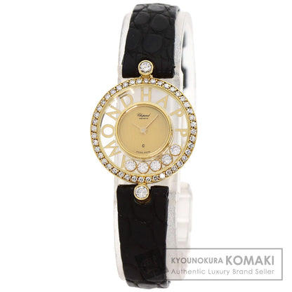 Chopard ショパール 20/3926/12 ハッピーダイヤモンド 腕時計 K18YG レディース 中古