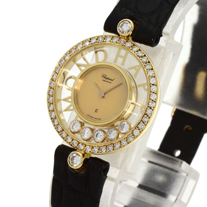 Chopard ショパール 20/3926/12 ハッピーダイヤモンド 腕時計 K18YG レディース 中古