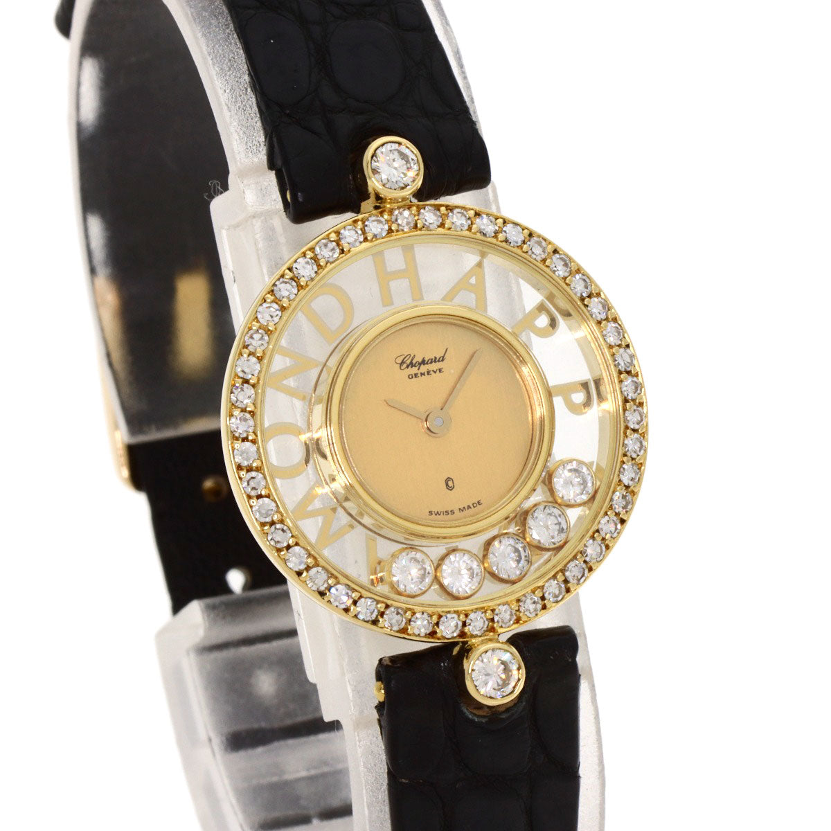 Chopard ショパール 20/3926/12 ハッピーダイヤモンド 腕時計 K18YG レディース 中古