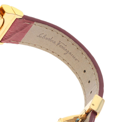 Salvatore Ferragamo サルヴァトーレフェラガモ F72 ラウンドフェイス 腕時計 GP レディース 中古