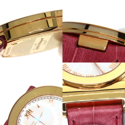 Salvatore Ferragamo サルヴァトーレフェラガモ F72 ラウンドフェイス 腕時計 GP レディース 中古
