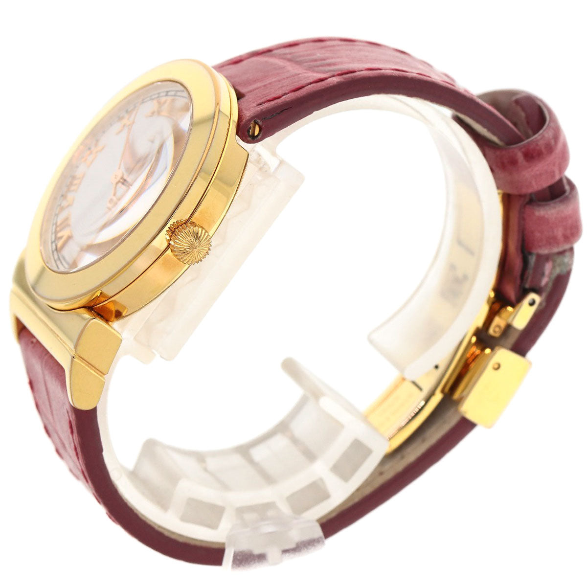 Salvatore Ferragamo サルヴァトーレフェラガモ F72 ラウンドフェイス 腕時計 GP レディース 中古