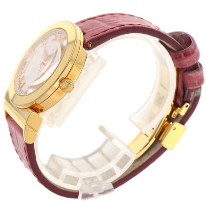Salvatore Ferragamo サルヴァトーレフェラガモ F72 ラウンドフェイス 腕時計 GP レディース 中古