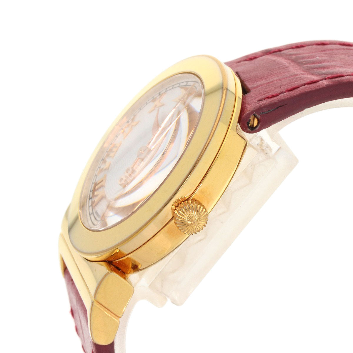 Salvatore Ferragamo サルヴァトーレフェラガモ F72 ラウンドフェイス 腕時計 GP レディース 中古