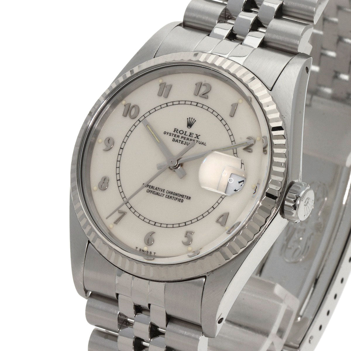 ROLEX ロレックス 16014 デイトジャスト アラビア ステラボイラーゲージ 83番 腕時計 SS メンズ 中古