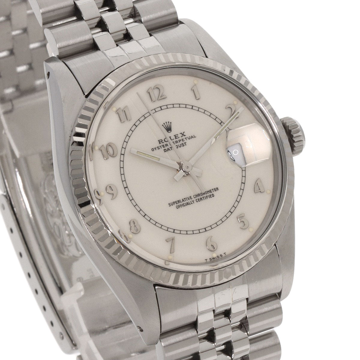 ROLEX ロレックス 16014 デイトジャスト アラビア ステラボイラーゲージ 83番 腕時計 SS メンズ 中古