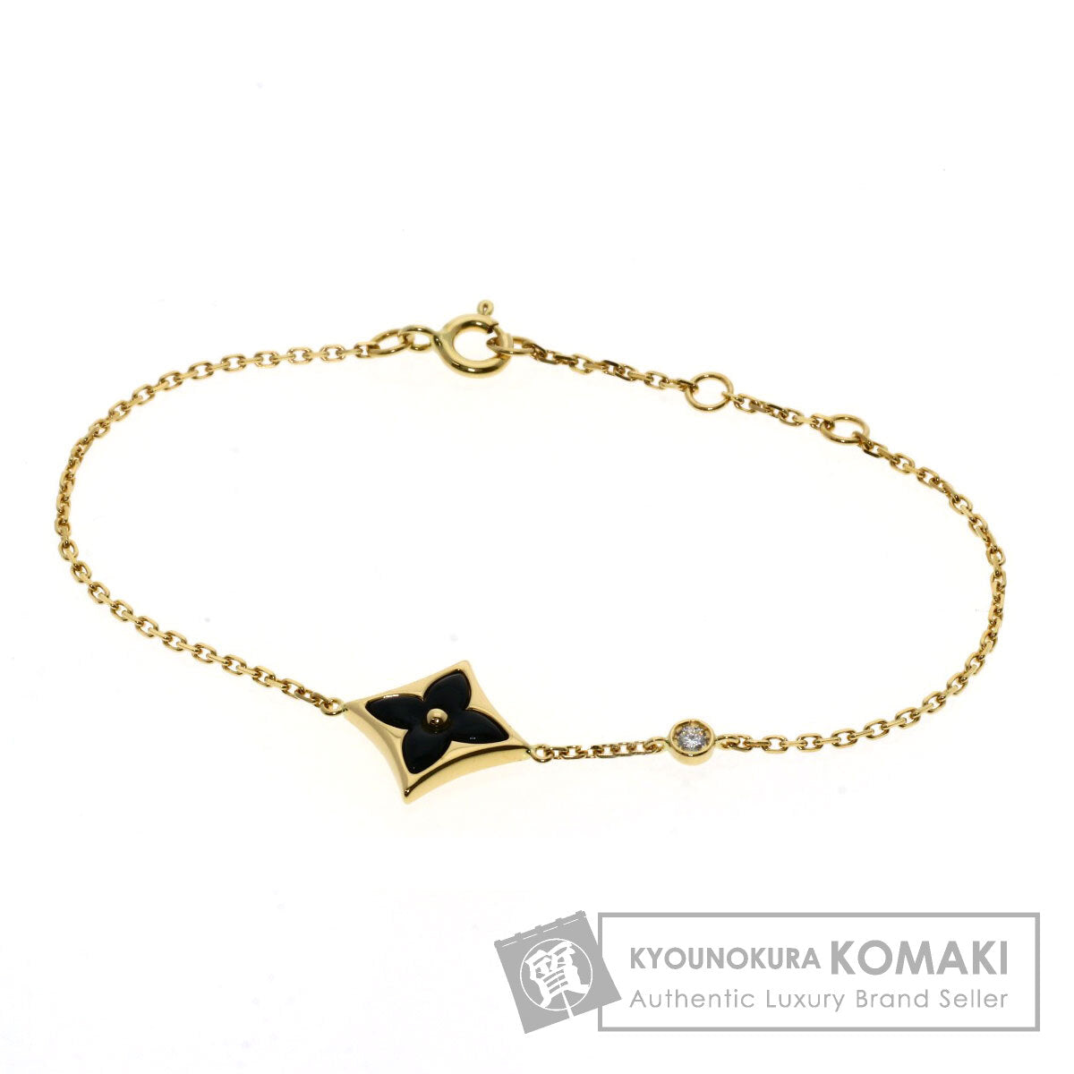 LOUIS VUITTON ルイヴィトン ブラスレ スター ブロッサム 1P ダイヤモンド ブレスレット K18YG レディース 中古