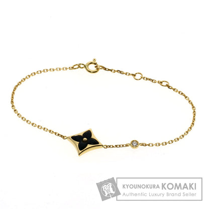 LOUIS VUITTON ルイヴィトン ブラスレ スター ブロッサム 1P ダイヤモンド ブレスレット K18YG レディース 中古