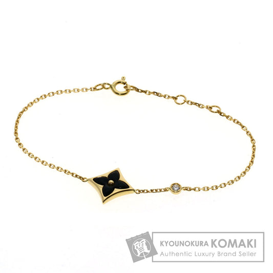 LOUIS VUITTON ルイヴィトン ブラスレ スター ブロッサム 1P ダイヤモンド ブレスレット K18YG レディース 中古
