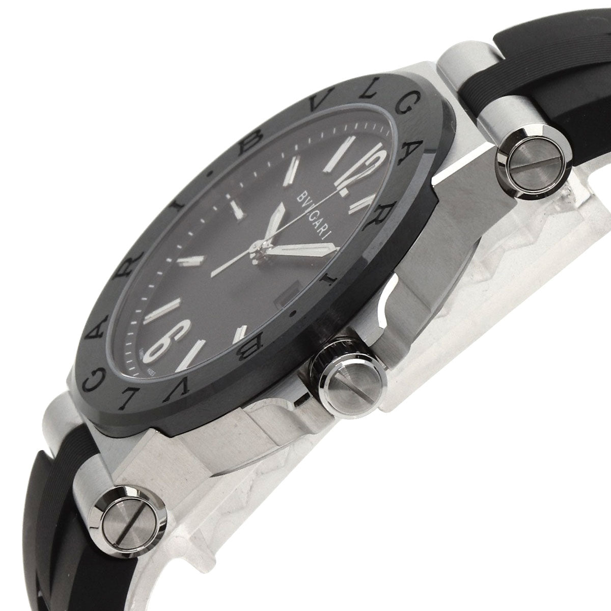 BVLGARI ブルガリ DG42SC ディアゴノ セラミック 腕時計 SS メンズ 中古