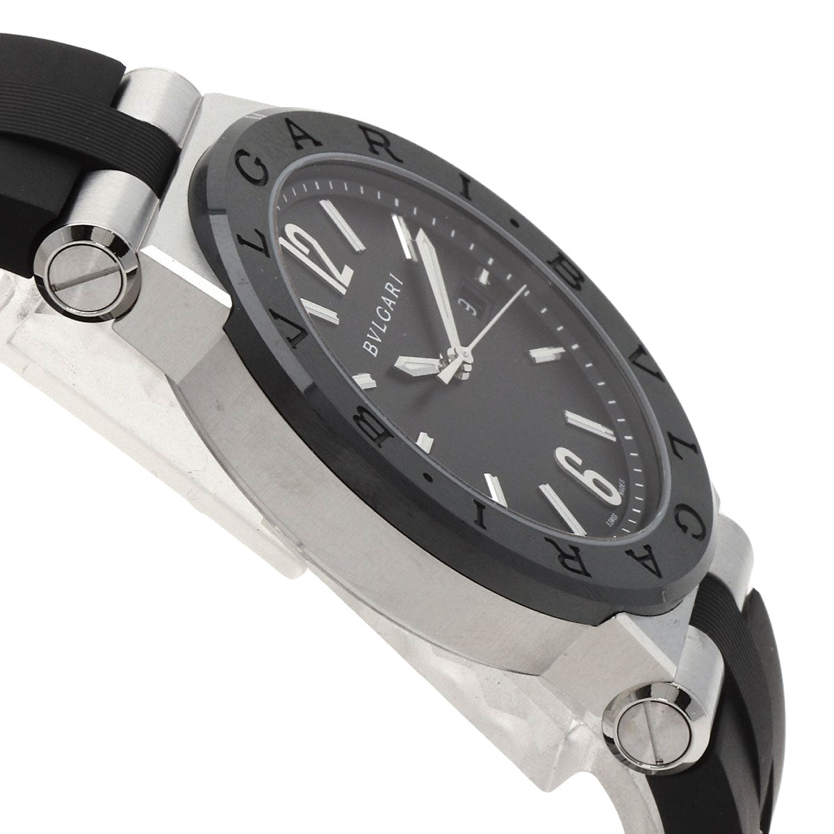 BVLGARI ブルガリ DG42SC ディアゴノ セラミック 腕時計 SS メンズ 中古