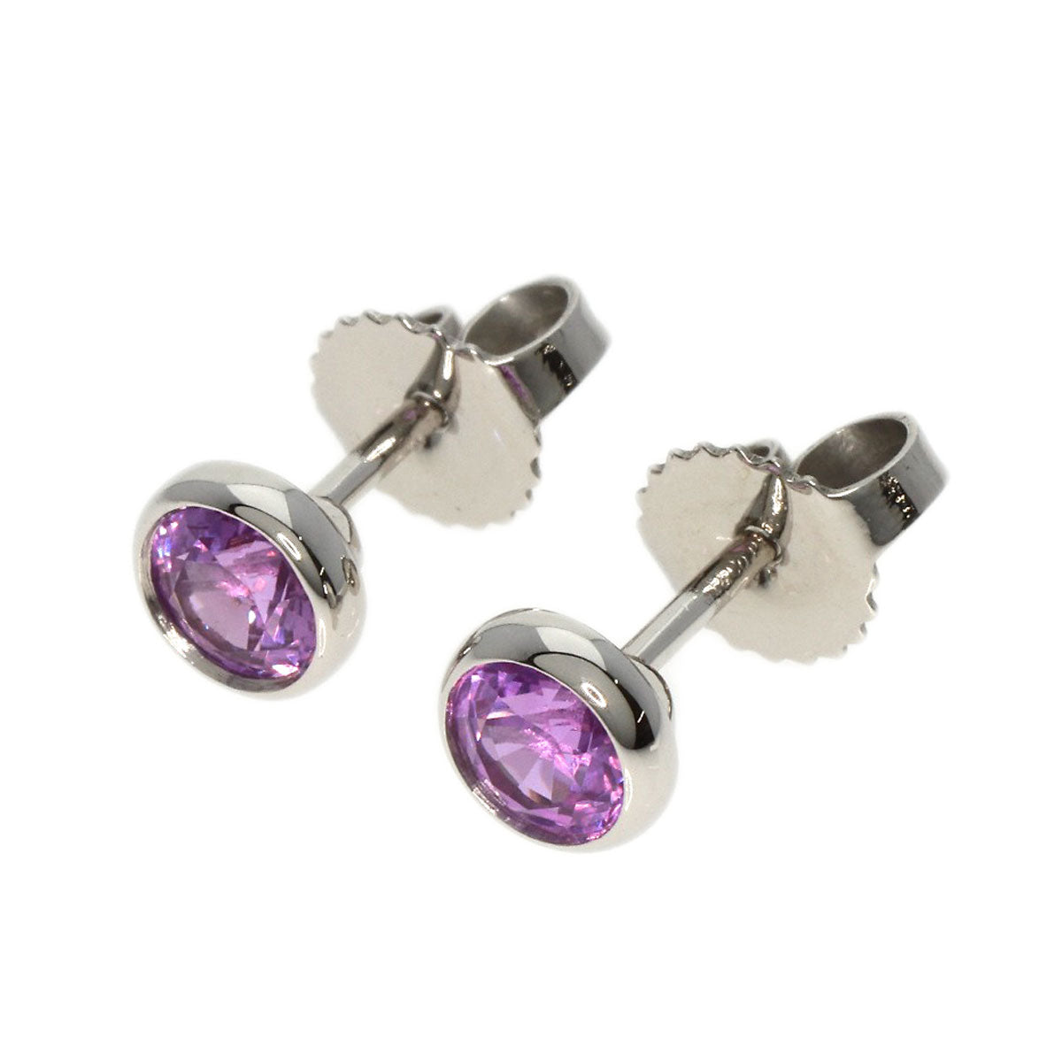 TIFFANY&Co. ティファニー バイザヤード ピンクサファイア ピアス PT950 レディース 中古