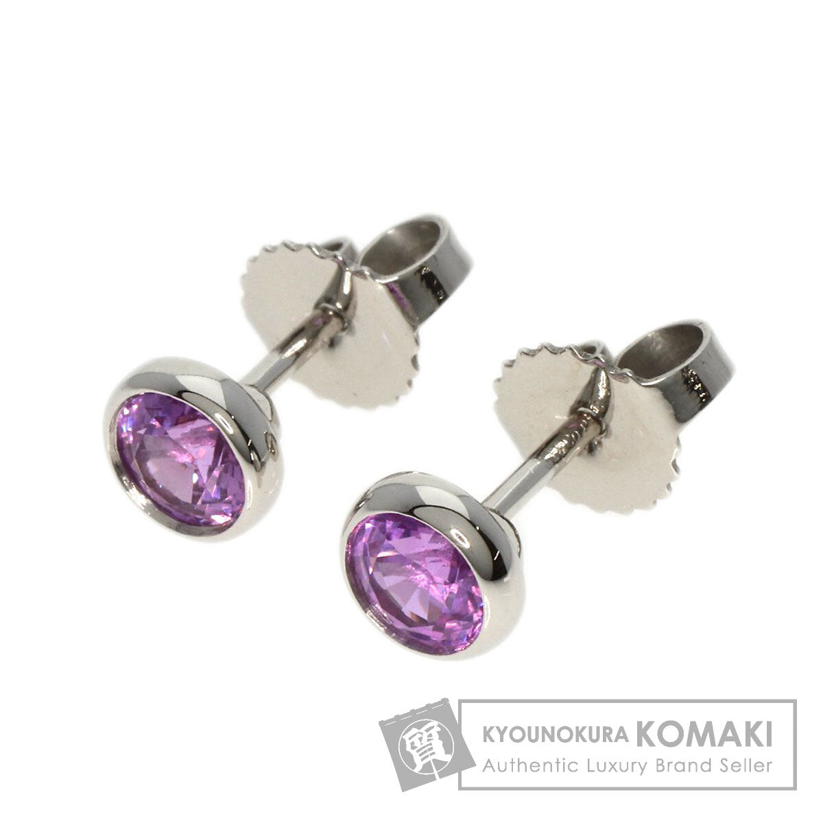 TIFFANY&Co. ティファニー バイザヤード ピンクサファイア ピアス PT950 レディース 中古
