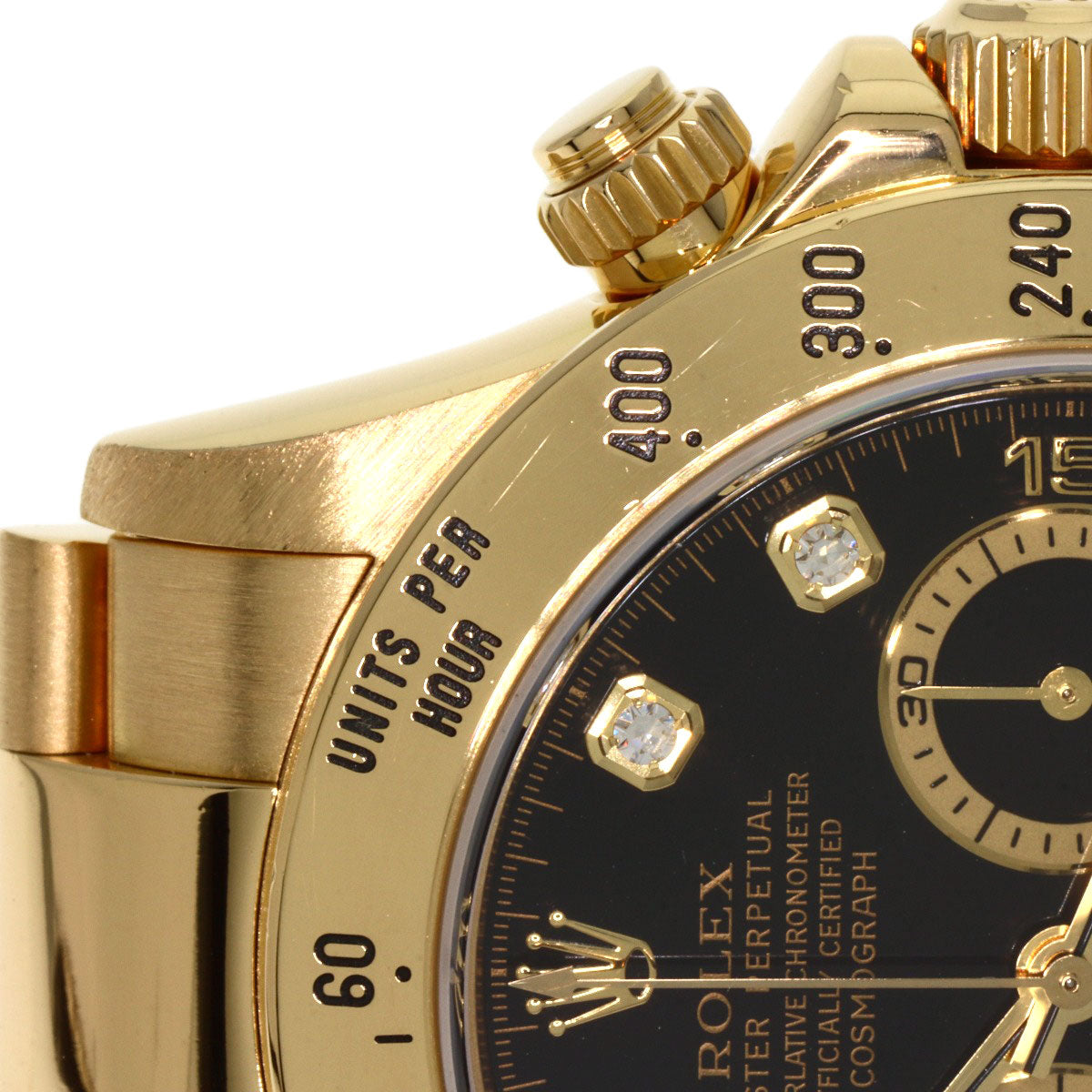 ROLEX ロレックス 16528G コスモグラフ デイトナ 8P ダイヤモンド 腕時計 K18YG メンズ 中古