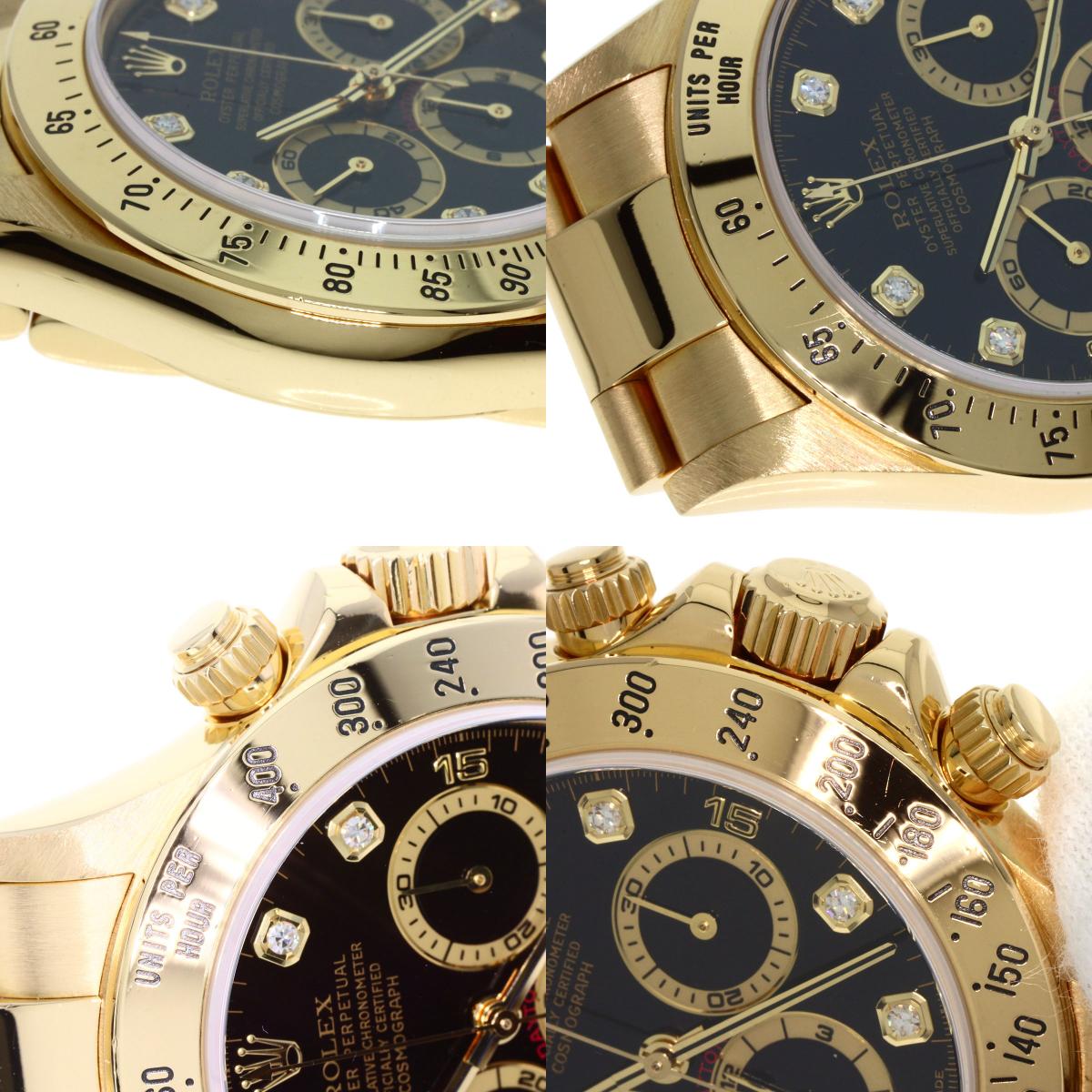 ROLEX ロレックス 16528G コスモグラフ デイトナ 8P ダイヤモンド 腕時計 K18YG メンズ 中古