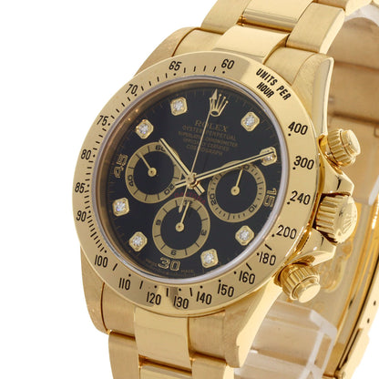 ROLEX ロレックス 16528G コスモグラフ デイトナ 8P ダイヤモンド 腕時計 K18YG メンズ 中古