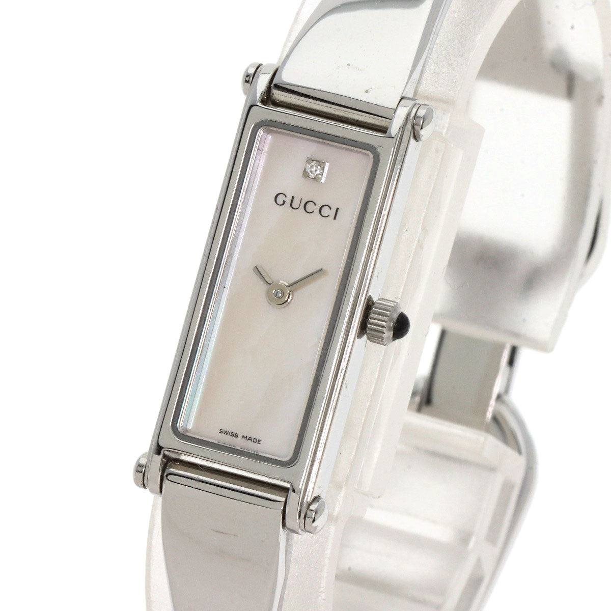 GUCCI グッチ 1500L スクエアフェイス 腕時計 SS レディース 中古