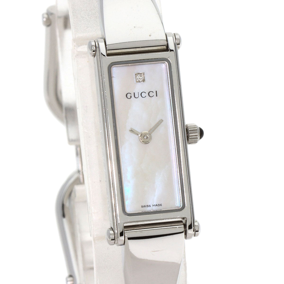 GUCCI グッチ 1500L スクエアフェイス 腕時計 SS レディース 中古