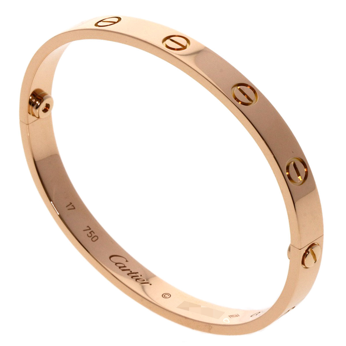 CARTIER カルティエ ラブブレス ドライバー無し #17 ブレスレット K18PG レディース 中古