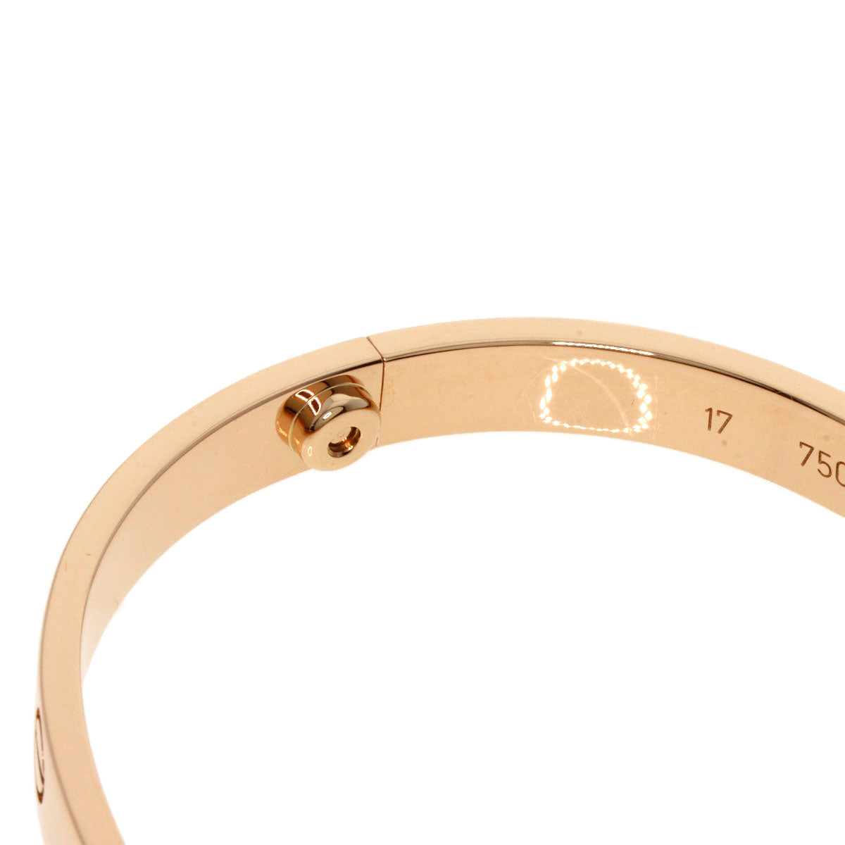 CARTIER カルティエ ラブブレス ドライバー無し #17 ブレスレット K18PG レディース 中古