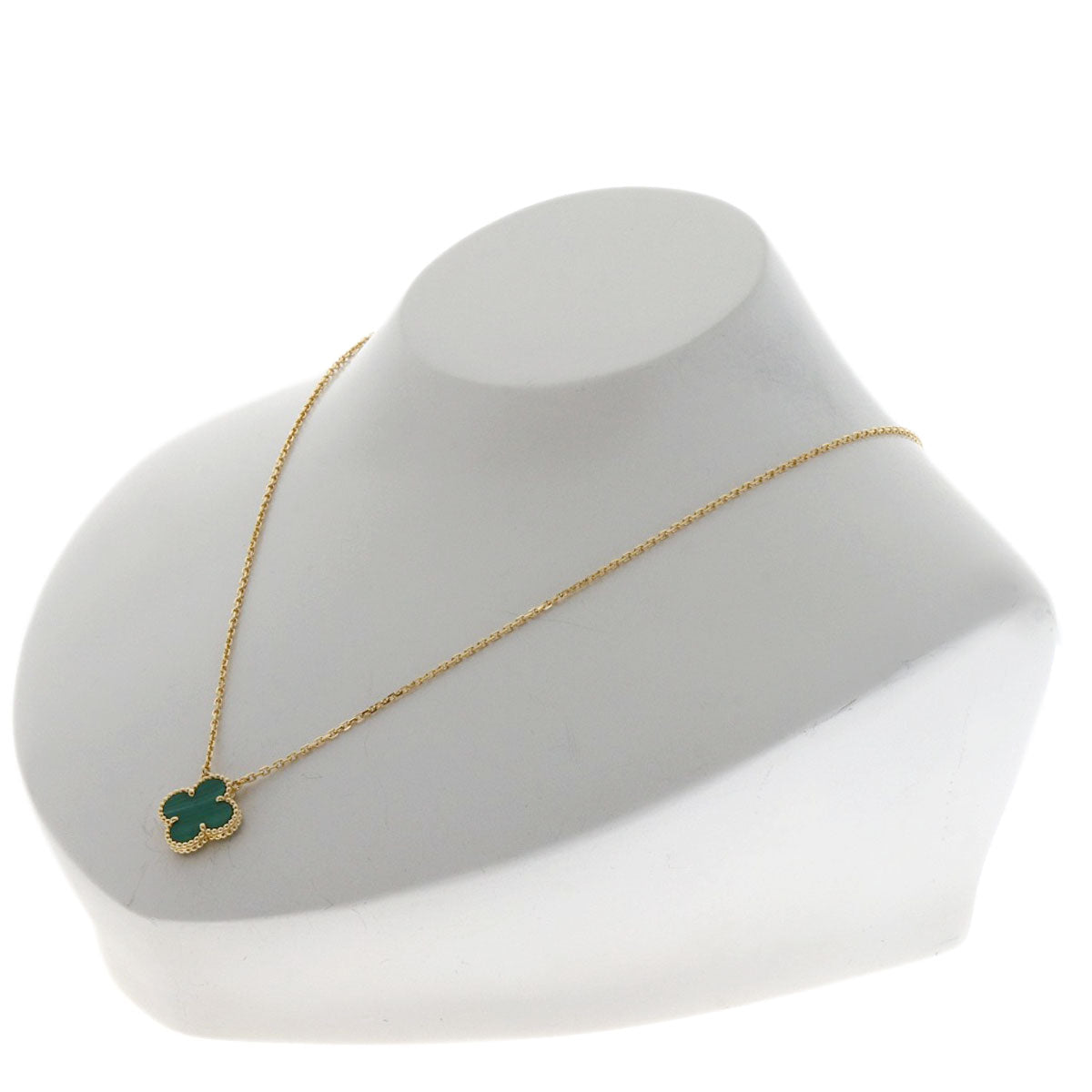 Van Cleef & Arpels ヴァンクリーフ＆アーペル ヴィンテージ アルハンブラ マラカイト ネックレス K18YG レディース 中古