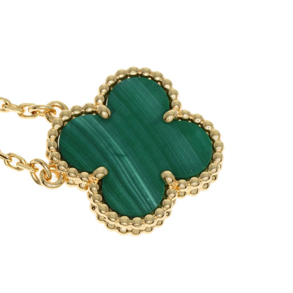 Van Cleef & Arpels ヴァンクリーフ＆アーペル ヴィンテージ アルハンブラ マラカイト ネックレス K18YG レディース 中古