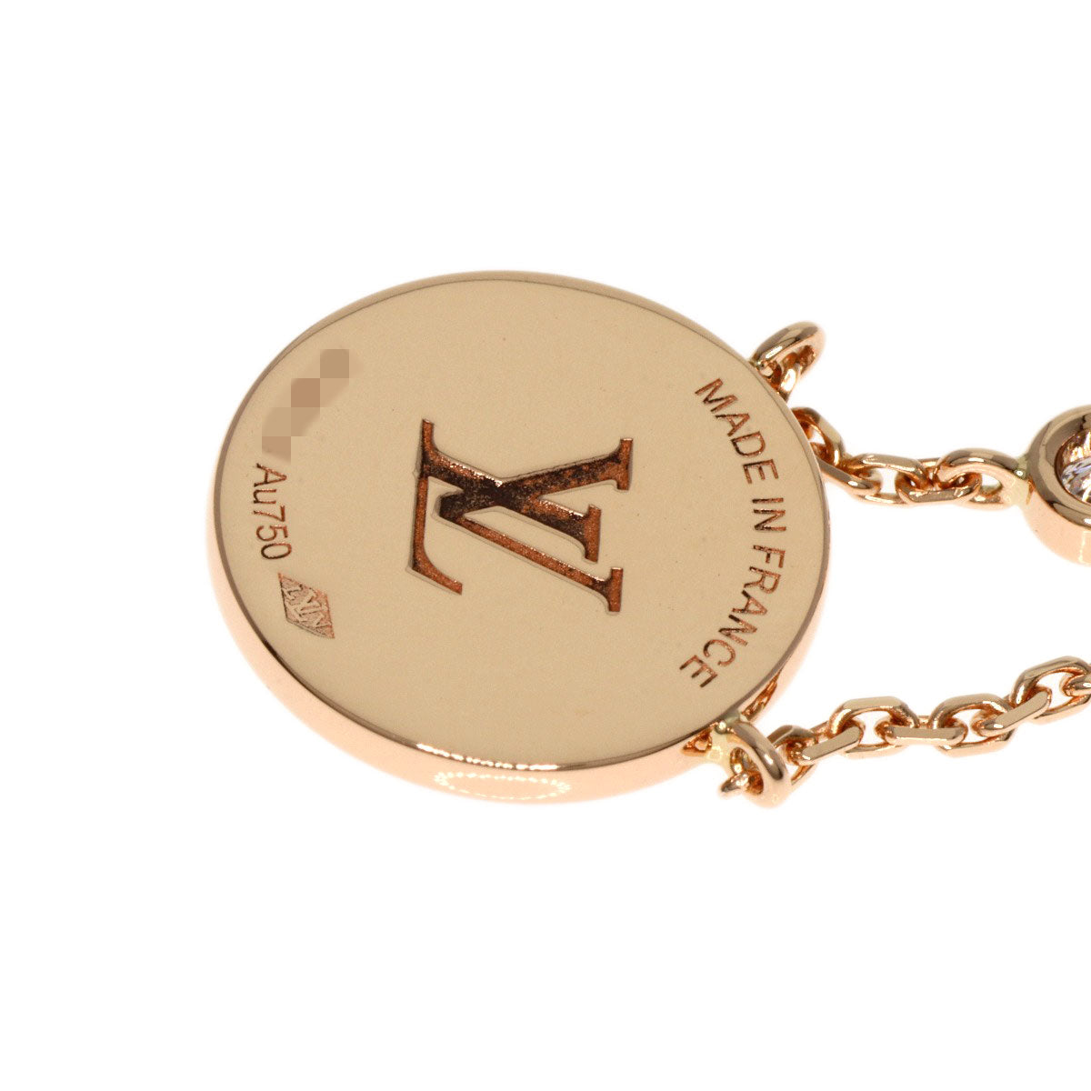 LOUIS VUITTON ルイヴィトン サン ブロッサム 1P ダイヤモンド ネックレス K18PG レディース 中古