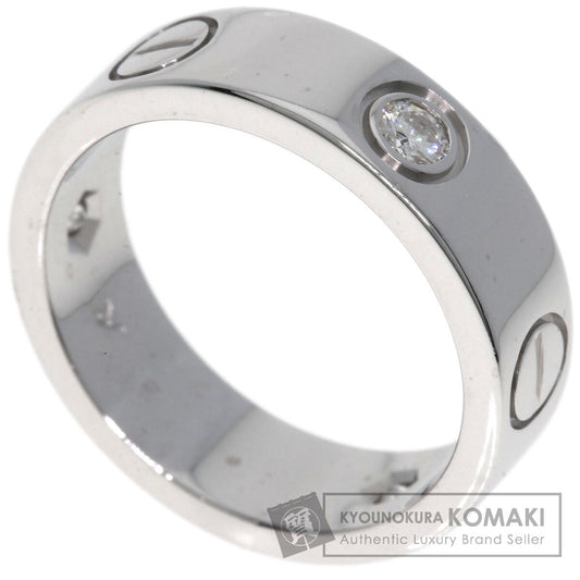 CARTIER カルティエ ラブリング ハーフ ダイヤモンド #50 リング・指輪 K18WG レディース 中古