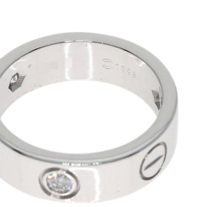 CARTIER カルティエ ラブリング ハーフ ダイヤモンド #50 リング・指輪 K18WG レディース 中古