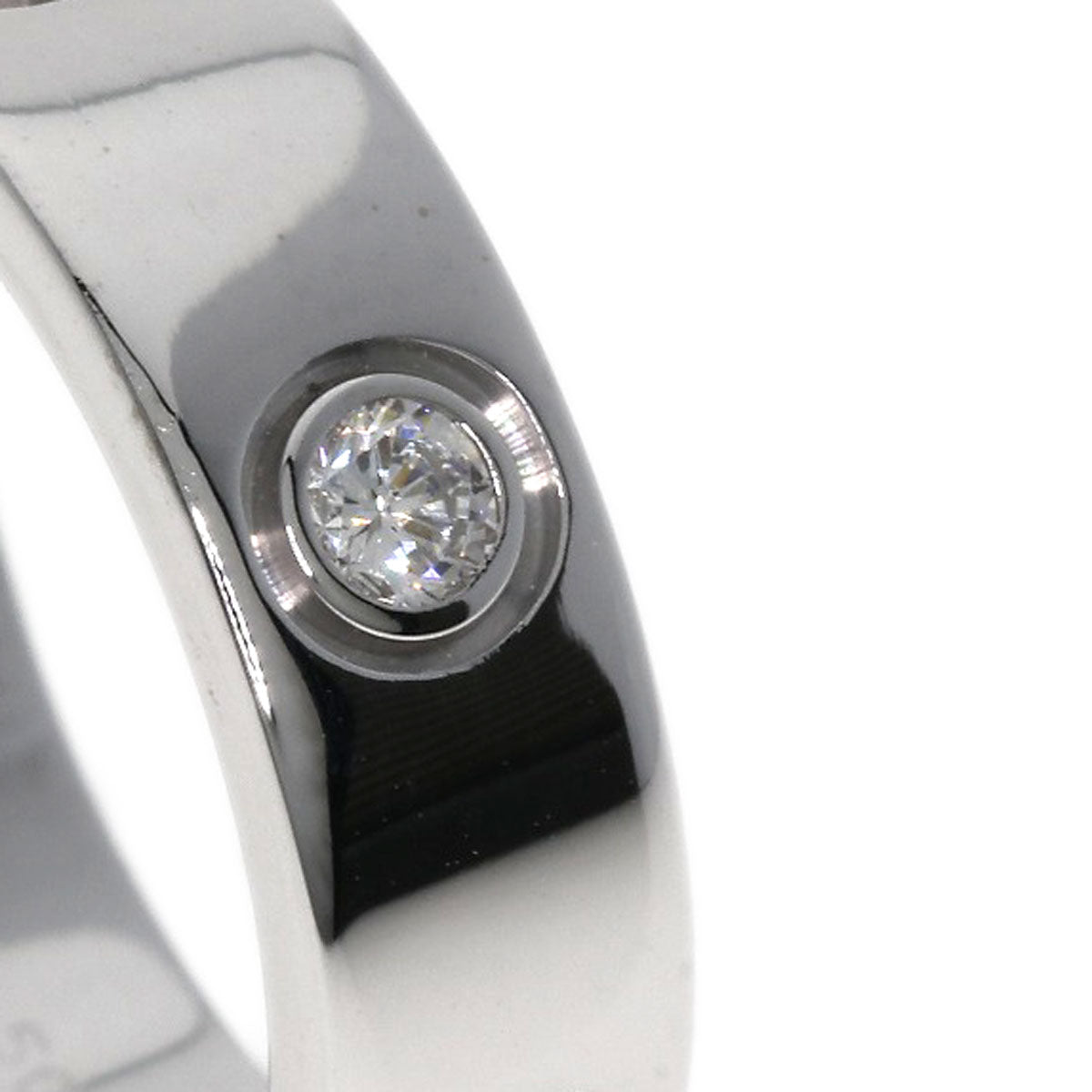 CARTIER カルティエ ラブリング ハーフ ダイヤモンド #50 リング・指輪 K18WG レディース 中古