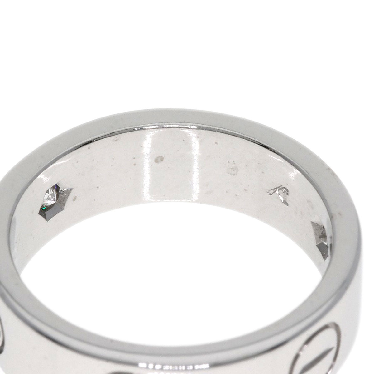 CARTIER カルティエ ラブリング ハーフ ダイヤモンド #50 リング・指輪 K18WG レディース 中古