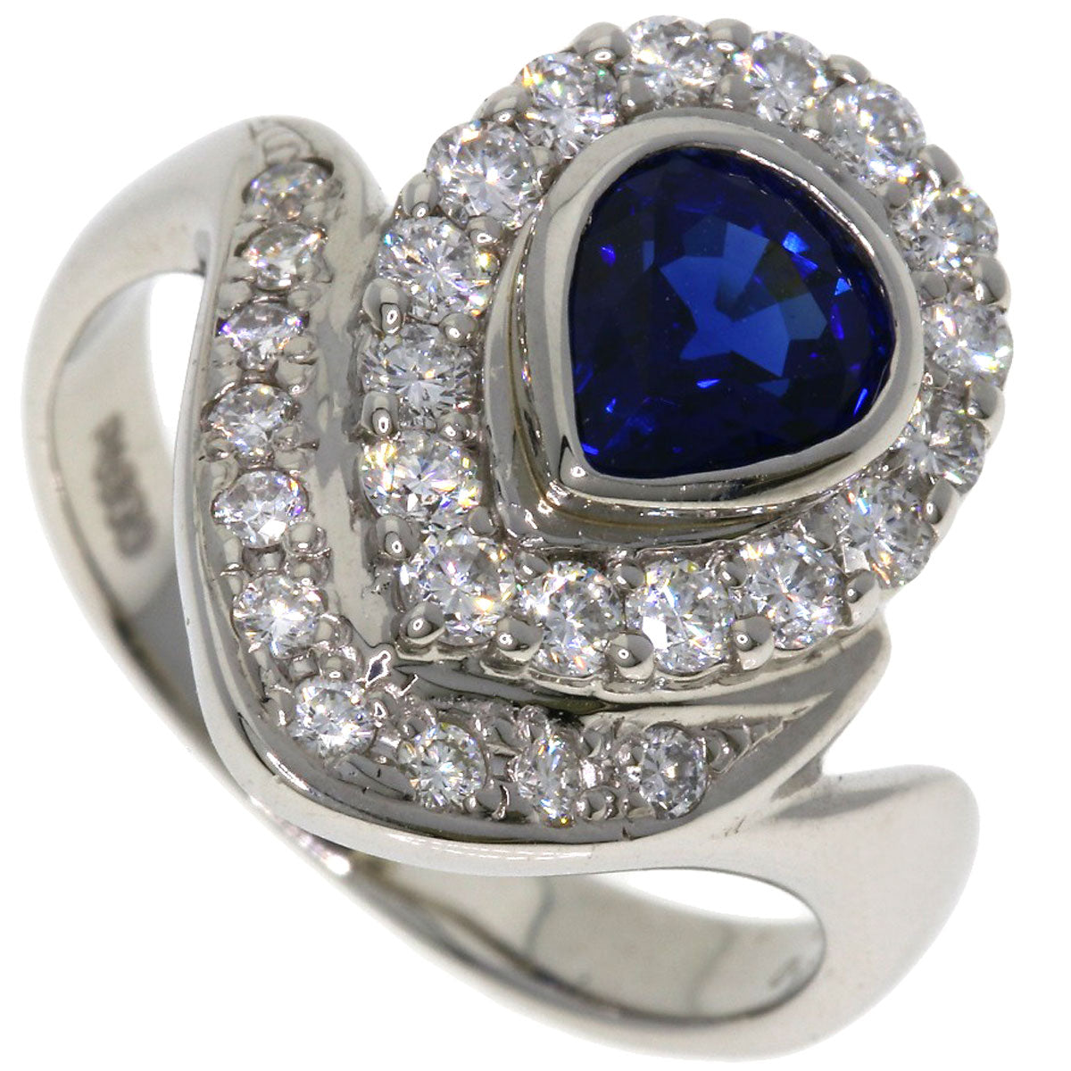 SELECT JEWELRY セレクトジュエリー サファイア ダイヤモンド リング・指輪 PT900 レディース 中古