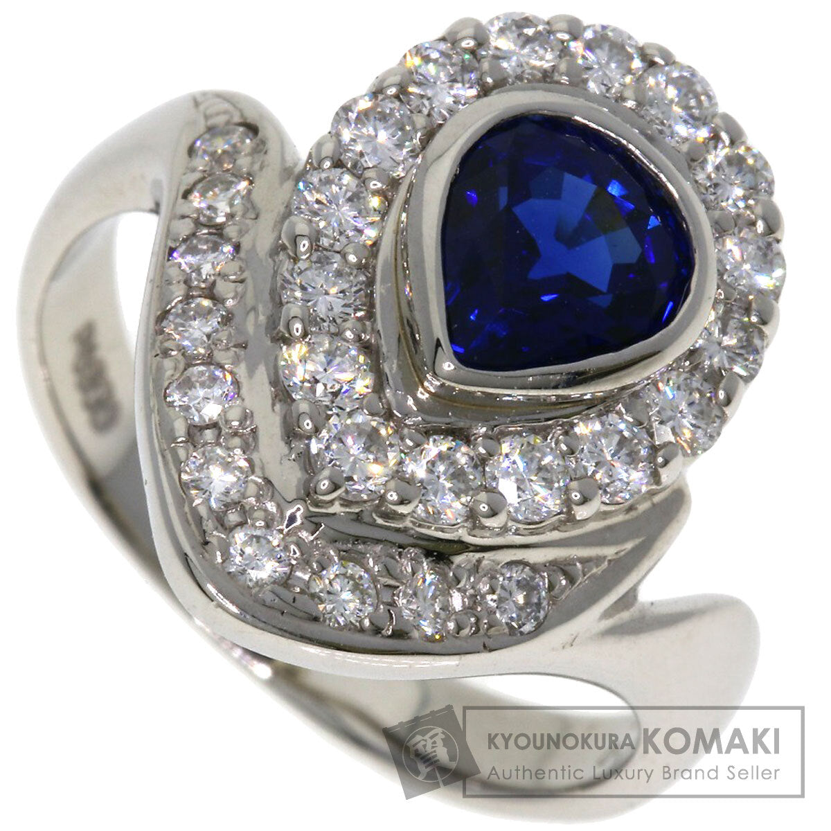 SELECT JEWELRY セレクトジュエリー サファイア ダイヤモンド リング・指輪 PT900 レディース 中古