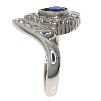 SELECT JEWELRY セレクトジュエリー サファイア ダイヤモンド リング・指輪 PT900 レディース 中古
