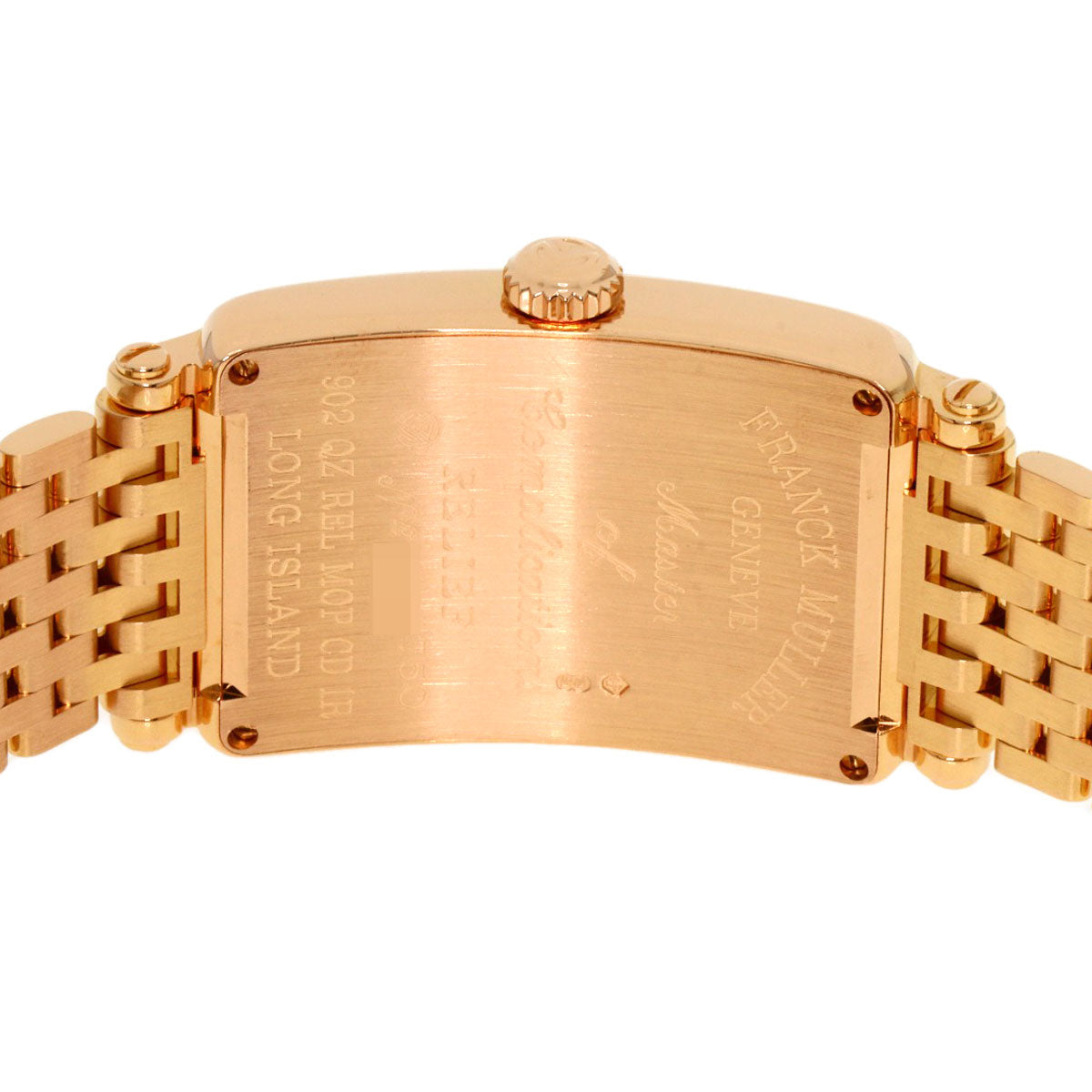 FRANCK MULLER フランクミュラー 902QZRELMOP CD1R ロングアイランド ダイヤモンド マザーオブパール 腕時計 K18PG レディース 中古
