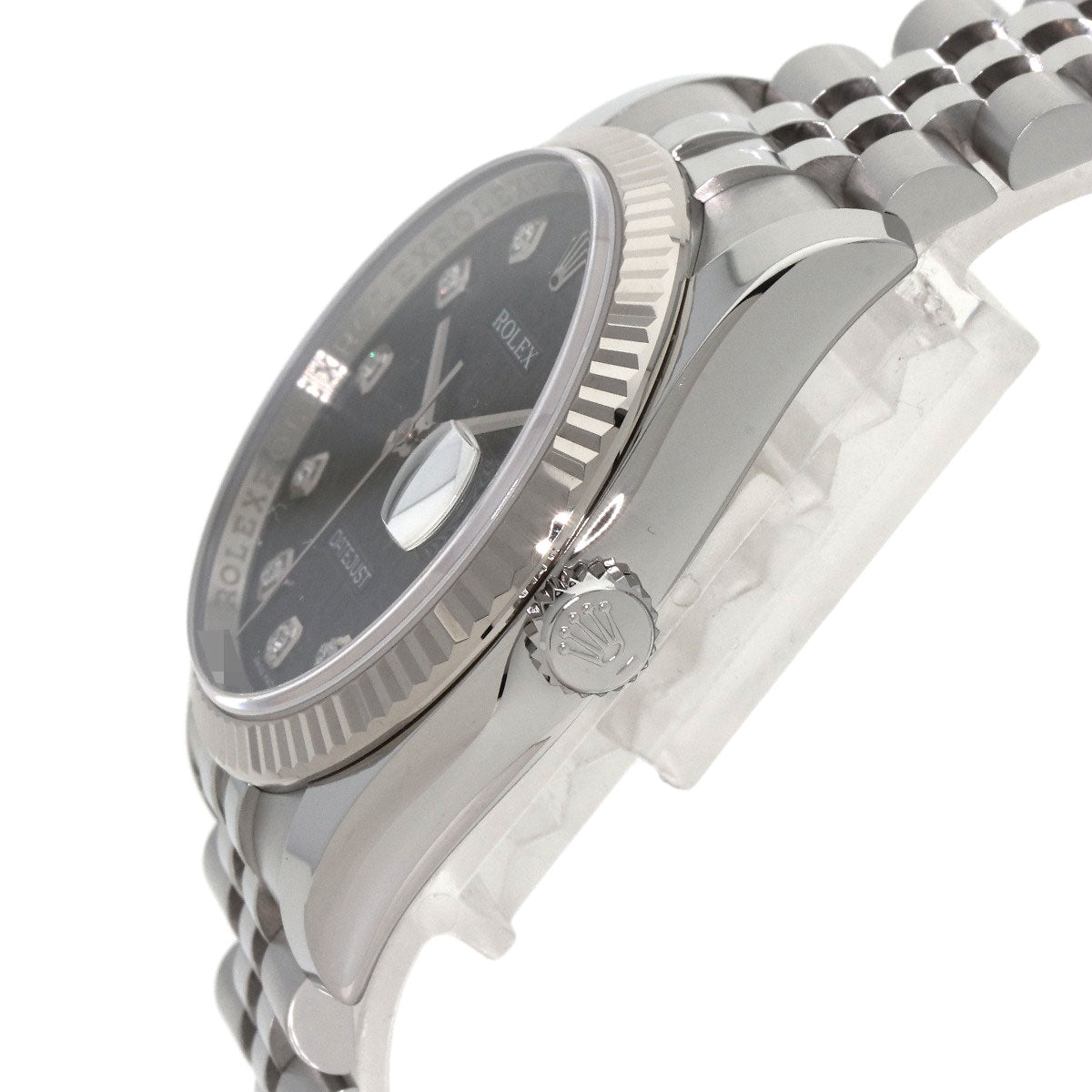 ROLEX ロレックス 116234G デイトジャスト 10P ダイヤモンド 腕時計 SS メンズ 中古