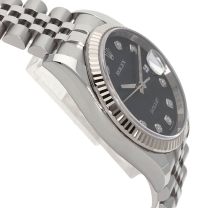 ROLEX ロレックス 116234G デイトジャスト 10P ダイヤモンド 腕時計 SS メンズ 中古