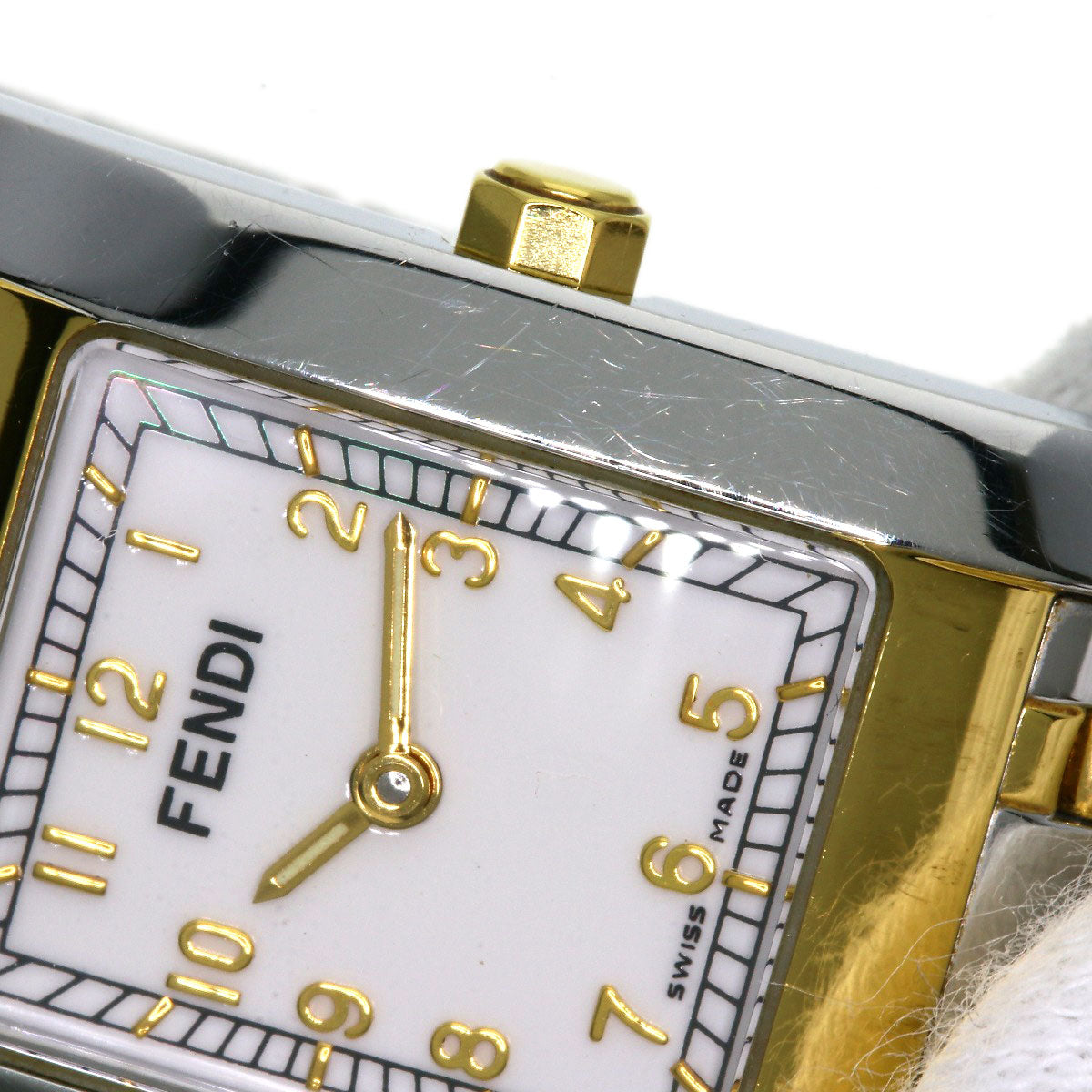 FENDI フェンディ 7000L スクエアフェイス 腕時計 SS レディース 中古