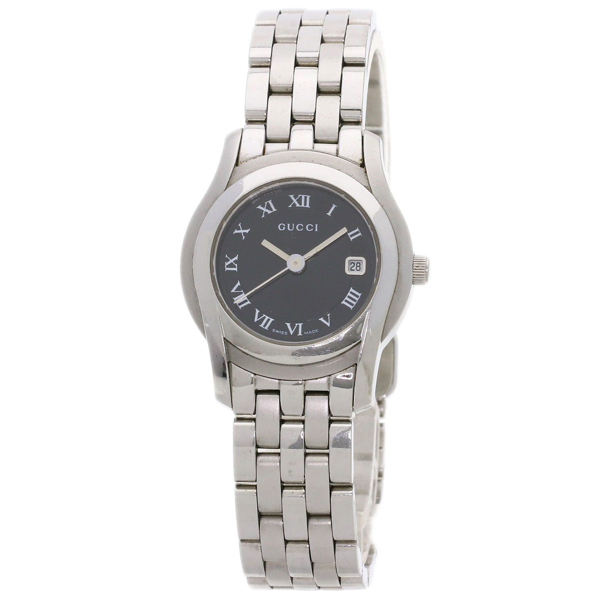 GUCCI グッチ 5500L ラウンドフェイス 腕時計 SS レディース 中古