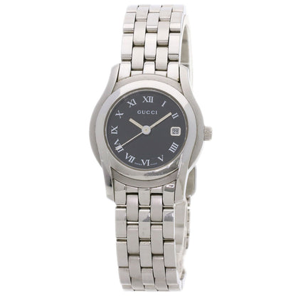 GUCCI グッチ 5500L ラウンドフェイス 腕時計 SS レディース 中古