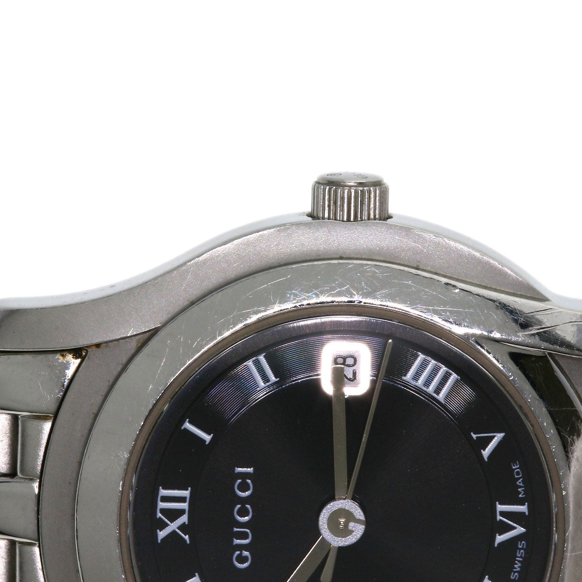 GUCCI グッチ 5500L ラウンドフェイス 腕時計 SS レディース 中古
