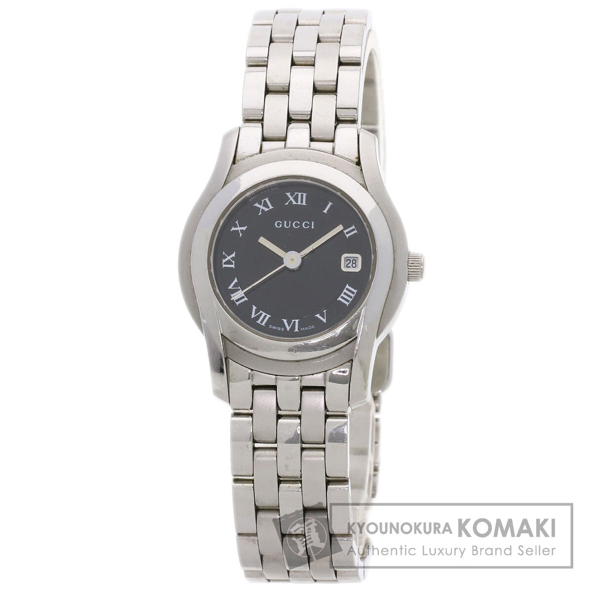 GUCCI グッチ 5500L ラウンドフェイス 腕時計 SS レディース 中古