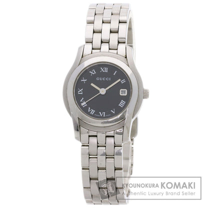 GUCCI グッチ 5500L ラウンドフェイス 腕時計 SS レディース 中古