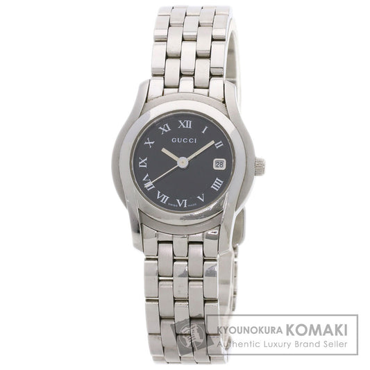 GUCCI グッチ 5500L ラウンドフェイス 腕時計 SS レディース 中古