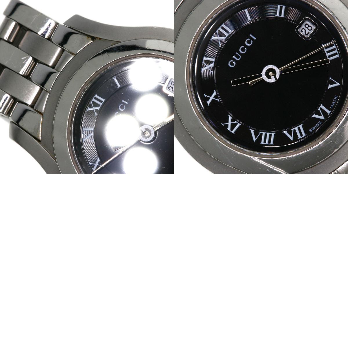 GUCCI グッチ 5500L ラウンドフェイス 腕時計 SS レディース 中古