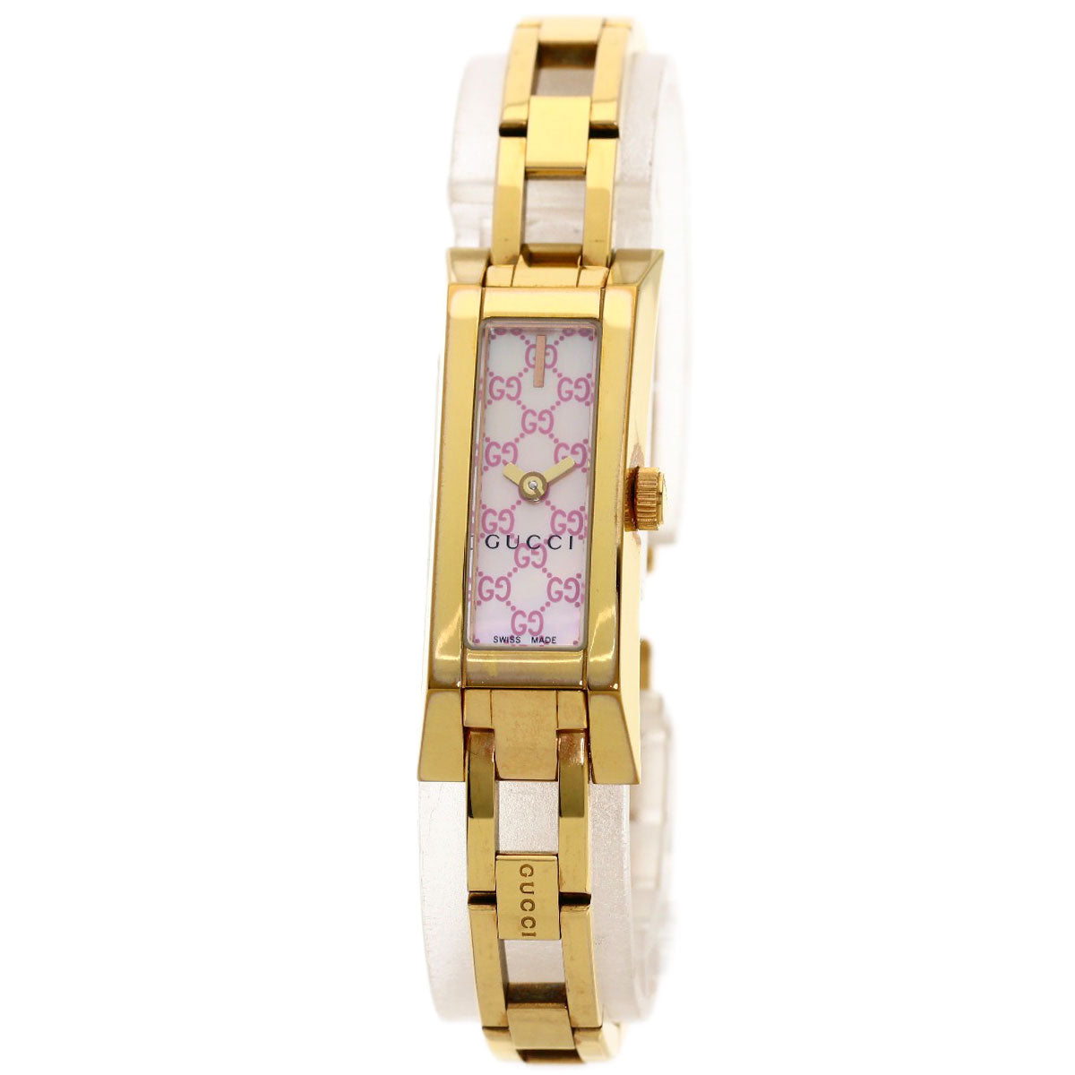 GUCCI グッチ YA110 GG スクエアフェイス 腕時計 GP レディース 中古